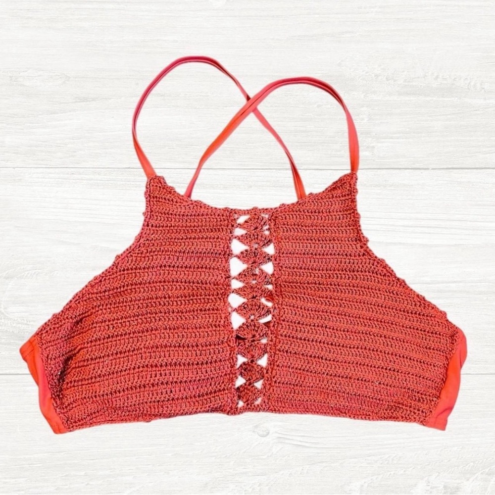 Boho Xhilaration Crochet Swim Top
